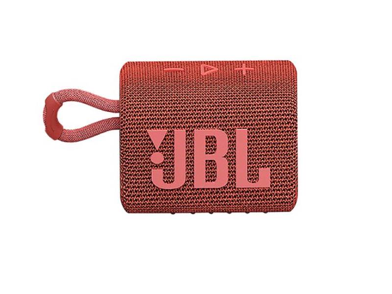 JBL Go 3: Portable Speaker with Bluetooth, Built-in Battery, Waterproof and  Dustproof Feature - Red (JBLGO3REDAM)