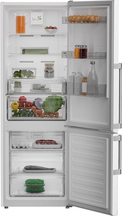 24" Blomberg 11.43 cu. ft. Capacity Bottom Freezer Refrigerator in White - BRFB1045WH