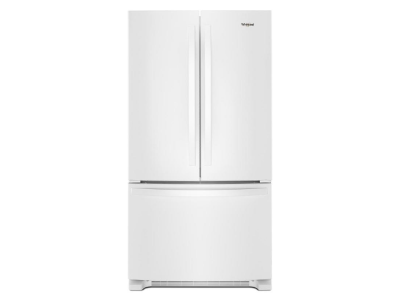 36" Whirlpool 20 Cu. Ft. French Door Bottom Mount Counter Depth Refrigerator in White - WRFC2036RW