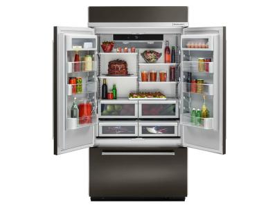 42" KitchenAid 24.2 Cu. Ft. Built-In Stainless French Door Refrigerator With Platinum Interior Design - KBFN502EBS