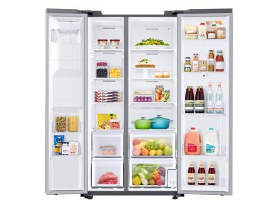 36" Samsung 21.5 Cu. Ft. side by Side Door Family Hub Refrigerator - RS22T5561SR