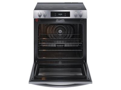 30" Frigidaire Gallery 6.2 Cu. Ft. Front Control Electric Range with Total Convection in Stainless Steel - GCFE306CBF