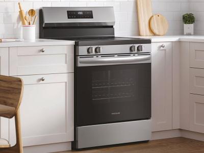 30" Frigidaire 5.3 Cu. Ft. Electric Range with the EvenTemp - FCRE306CAS