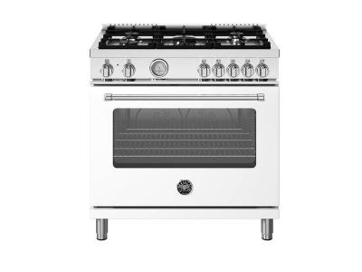 36" BERTAZZONI 5 Burner Electric Oven Dual Fuel Range - MAS365DFMBIV