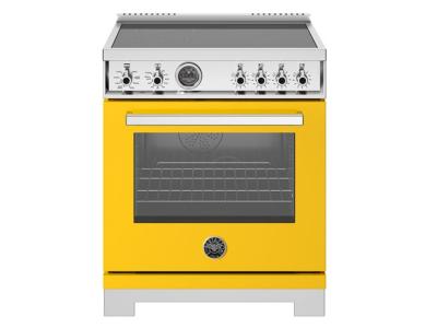 30" Bertazzoni Induction Range With 4 Heating Zones In Yellow - PRO304IFEPGIT